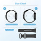2 Pack Waterproof Bands Compatible with Fitbit Versa 3 / Fitbit Versa 4 / Fitbit Sense/Sense 2 Bands, Classic Soft Sports Replacement Wristbands for Women Men (Large 7.1''-8.7'', black/black)