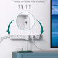 Extension Cord 10 ft - Long Power Strip Surge Protector, 6 AC Outlet 4 USB (2 USB C), Flat Plug, Wall Mount, Multi Plug Outlet Extender Desk Charging Station for Home Office Dorm Room Essentials