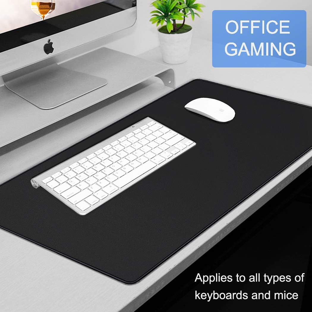 Large Gaming Mouse Pad, 31.5x15.7 inch Large Extended Computer Keyboard Mouse Mat, Water Resist Non-Slip Mousepad Rubber Base Long XXL Desk Mouse Pad for Work & Gaming, Office & Home, Black