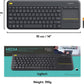 Logitech K400 Plus Wireless Touch TV Keyboard with Easy Media Control and Built-in Touchpad, HTPC Keyboard for PC-Connected TV, Windows, Android, ChromeOS, Laptop, Tablet - Black