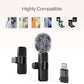 Professional Wireless Lavalier Lapel Microphone for iPhone, iPad, mini Video Recording Mic forInterview Video Podcast Vlog YouTube&Livestream, Noise Reduction, Plug &Play