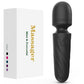 Handheld Personal Mini Massager Tool– Waterproof, USB Rechargeable, 10 Vibration - Perfect on Back Legs Hand Pains and Sports Recovery(Black)