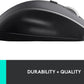 Logitech M705 Marathon Wireless Mouse, Gaming Mouse Wireless, 2.4 GHz USB-A Receiver, 5-Programmable Buttons, 3-Year Battery, PC, Mac, Laptop, Chromebook - Black