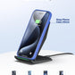 NANAMI 15W Fast Wireless Charger Stand – Qi Certified Charging Dock for iPhone & Samsung Galaxy