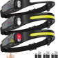 Headlamp Rechargeable 3Pack, 230° Wide Beam LED Headlamp, 7Mode Headlamps for Adults, Head Lamp with Motion Sensor, Red Light Head Lamps LED Rechargeable, Head Lights for Forehead Running Camping