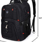 SHRRADOO Extra Large 50L Travel Laptop Backpack with USB Charging Port, College High School Backpack Airline Approved Business Work Bag Fits 17 Inch Computer for Men Women