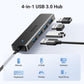 UGREEN USB 3.0 Hub, 4 Ports USB A Splitter Ultra-Slim USB Expander for Mouse, Keyboard, Flash Drive, U Disk, Printer Compatible with Laptop, Desktop PC, Xbox, PS5, and More