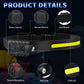 Headlamp Rechargeable 5Pack, 230° Wide Beam Head Lamp with 2 Spotlights, LED Headlamp with Motion Sensor, 5Mode Rechargeable Headlamp, Head Lights for Forehead, Headlamps for Adults Running Hard Hat