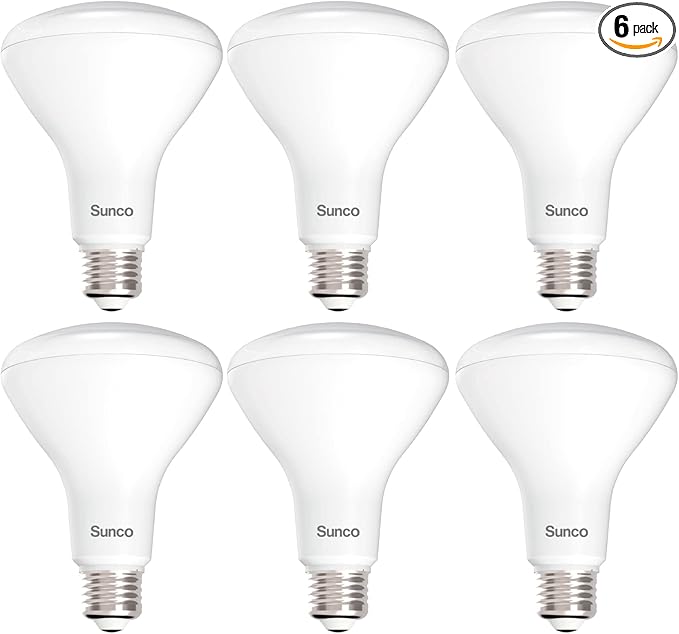 Sunco 6 Pack BR30 Light Bulb LED Recessed Can Light Bulbs, Indoor Flood Light Bulb 850 LM, 11W (65W Equivalent), 3000K Warm White, Dimmable, E26 Base, for Home, Kitchen, Bedroom UL