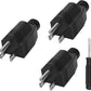 Replacement Plugs, 3 Pack 3 Prong Replacement Plug with 1 Screwdriver, Extension Cord Ends, ReplacementPlug 3 Prong , Neutral Ground Bonding Plugg, 3 Wire 15A 125V Male Plug, Black