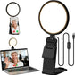 Computer Zoom Lighting for Video Conference, 5" Eye-Caring Ring Light with 50 Modes CRI>97.8, 3000K-6500K for Video Recording/Streaming/Selfie, Desk Lights for Phone/Laptop/Webcam/Monitor
