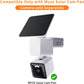 Gutter Mount Compatible with WYZE Solar Cam Pan, No-Drilling Metal Security Camera Bracket Mounting for Outdoor Use - White