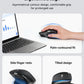 TECKNET Wireless Mouse, Bluetooth Mouse (BT5.3/5.0 & 2.4G) Rechargeable Ergonomic Optical Mouse with 6 Adjustable DPI, Side Scroll, Quiet Clicks, USB A Receiver, 7 Buttons, Wide Compatibility - Black