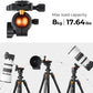 K&F CONCEPT 64 inch/163 cm Camera Tripod,Lightweight Travel Outdoor DSLR Tripods with 360 Degree Ball Head Load Capacity 17.6 lbs/8 kg,Cellphone Clip for Smartphone Live Streaming Vlog O234A1+BH-36
