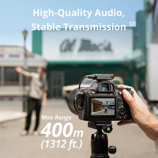 DJI Mic Mini (1 TX + 1 RX), Wireless Lavalier Microphone for iPhone/Camera/Android, Ultralight, Detail-Rich Audio, Noise Cancelling, Automatic Limiting, Vlog, Streaming, 400m Transmission