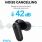 Soundcore P30i by Anker Noise Cancelling Earbuds, Strong and Smart Noise Cancelling, Powerful Bass, 45H Playtime, 2-in-1 Case and Phone Stand, IP54, Wireless Earbuds, Bluetooth 5.4 (Black)