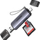 UGREEN SD Card Reader USB C, USB 3.0 Micro SD Card Reader 2 in 1 Memory Card Reader for MicroSD SDHC SDXC Compatible with PC Computer MacBook Laptop iPad iPhone 17 16 15 Pro/Pro Max