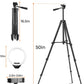 Sensyne 10'' Ring Light with 50'' Extendable Tripod Stand, LED Circle Lights with Phone Holder for Live Stream/Makeup/YouTube Video/TikTok, Compatible with All Phones