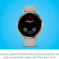 Garmin Venu 3S Soft Gold Stainless Steel Bezel 1.2-Inch AMOLED Touchscreen Display Smart Watch, Phone Supported with 41mm French Gray Case and Silicone Band