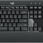 Logitech MK540 Advanced Wireless Keyboard and Mouse Combo for Windows, 2.4 GHz Unifying USB-Receiver, Multimedia Hotkeys, 3-Year Battery Life, for PC, Laptop