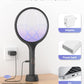 YISSVIC Electric Fly Swatter Bug Zapper Racket Dual Modes Mosquito Killer with Purple Mosquito Light Rechargeable for Indoor Home Office Backyard Patio Camping (Black 2 Pack)