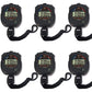Pgzsy 6 Pack Multifunctional Digital Sports Stopwatch, Large Screen with Date Time Alarm, Daily Waterproof Shockproof Drop-Proof Sports Timer