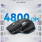 TECKNET Wireless Mouse, Bluetooth Mouse (BT5.3/5.0 & 2.4G) Rechargeable Ergonomic Optical Mouse with 6 Adjustable DPI, Side Scroll, Quiet Clicks, USB A Receiver, 7 Buttons, Wide Compatibility - Black
