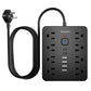 Surge Protector Power Strip, 8 Outlets(1250W/10A), 6 USB Charging Ports(2 USB C), 6FT Flat Plug Extension Cord Outlet Extender with Overload Protection, ETL Certified for Office, Dorm Room