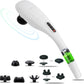 MEGAWISE Handheld Back Massager | Deep Tissue Percussion Massage for Back, Neck, Shoulders, Waist and Legs (Cordless Off-White)