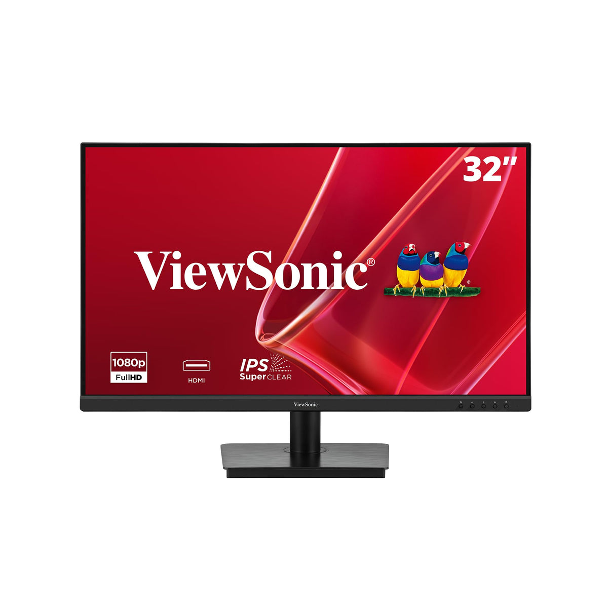 ViewSonic 32 Inch FHD 1080p IPS Computer Monitor, 75Hz Frameless Desktop Monitor with Built-in Speakers, Flicker-Free, Front Controls, HDMI and VGA for Home Office Productivity