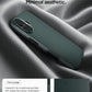 Spigen for iPhone 17 Case, Thin Fit MagFit [TPU Covered Camera Control] [Compatible with MagSafe] - Abyss Green