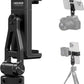 NEEWER Metal Phone Tripod Mount with Cold Shoes, 1/4" Thread, 180° Tilt, 360° Rotation, Adjustable Phone Clamp Holder Compatible with iPhone 17 Pro Max 16 15 Samsung S25 S24 Ultra Camera Cage, GA010