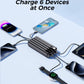 Portable Charger,50000mAh Power Bank Built-in Cable, 22.5W PD USB C In & Out Fast Charging, External Battery Pack with 6 Output & 2 Input, Travel Phone Charger for iPhone 17/16/15/14/13/12(Black)