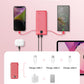 Portable Charger Built-in Cables and AC Wall Plug, VRURC USB C Power Bank 10000mAh, Travel Battery Portable Phone Charger Compact Lightweight External Battery Pack for SmartPhones,Tablets-Viva Magenta