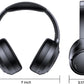 Hybrid Active Noise Cancelling Headphones Wireless, 120Hrs Playtime, 6 ENC Clear Mic, Over Ear Bluetooth Headphones with Hi-Res Audio Comfort Earcup Foldable ANC Headphone for Travel Game Home Office