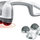 Homedics Back Massager - Heated Automatic Percussion Back, Body and Neck Massager with Dual Pivoting Heads, Interchangeable Nodes, for Shoulders, Legs and Feet, White