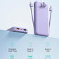Portable Charger 10000mAh PD20W w/Built-in Cables & Wall Plug Purple