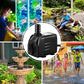 CWKJ Fountain Pump, 400GPH(25W 1500L/H) Submersible Water Durable Outdoor Pump with 6.5ft Tubing (ID x 1/2-Inch), 3 Nozzles for Aquarium, Pond, Fish Tank, Hydroponics