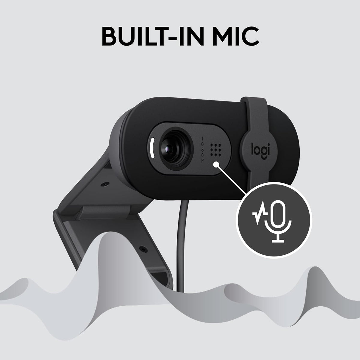 Logitech Brio 101 Full HD 1080p Webcam for Meetings, Streaming, Desktop, Laptop, PC - Built-in Mic, Shutter, Works with Zoom, Microsoft Teams, Nintendo Switch 2’s New GameChat Mode, USB-A,-Black