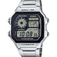 Casio AE1200WH Series | Men’s Digital Watch | 100M WR | Multi Alarms | 100 SEC Stopwatch | Countdown Timer | World Map for World Time | LED Light | LC Analog Display | 10 Year Battery