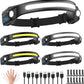 Headlamp Rechargeable 5Pack, 230° Wide Beam Head Lamp with 2 Spotlights, LED Headlamp with Motion Sensor, 5Mode Rechargeable Headlamp, Head Lights for Forehead, Headlamps for Adults Running Hard Hat