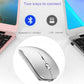 Bluetooth Wireless Mouse for Laptop mac MacBook ipad MacBook air MacBook pro pc Desktop Computer Windows Chromebook Notebook (Silver)