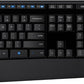 Logitech MK345 Wireless Keyboard and Mouse Combo with Palm Rest, 2.4 GHz USB Receiver, Compatible with PC, Laptop, Black