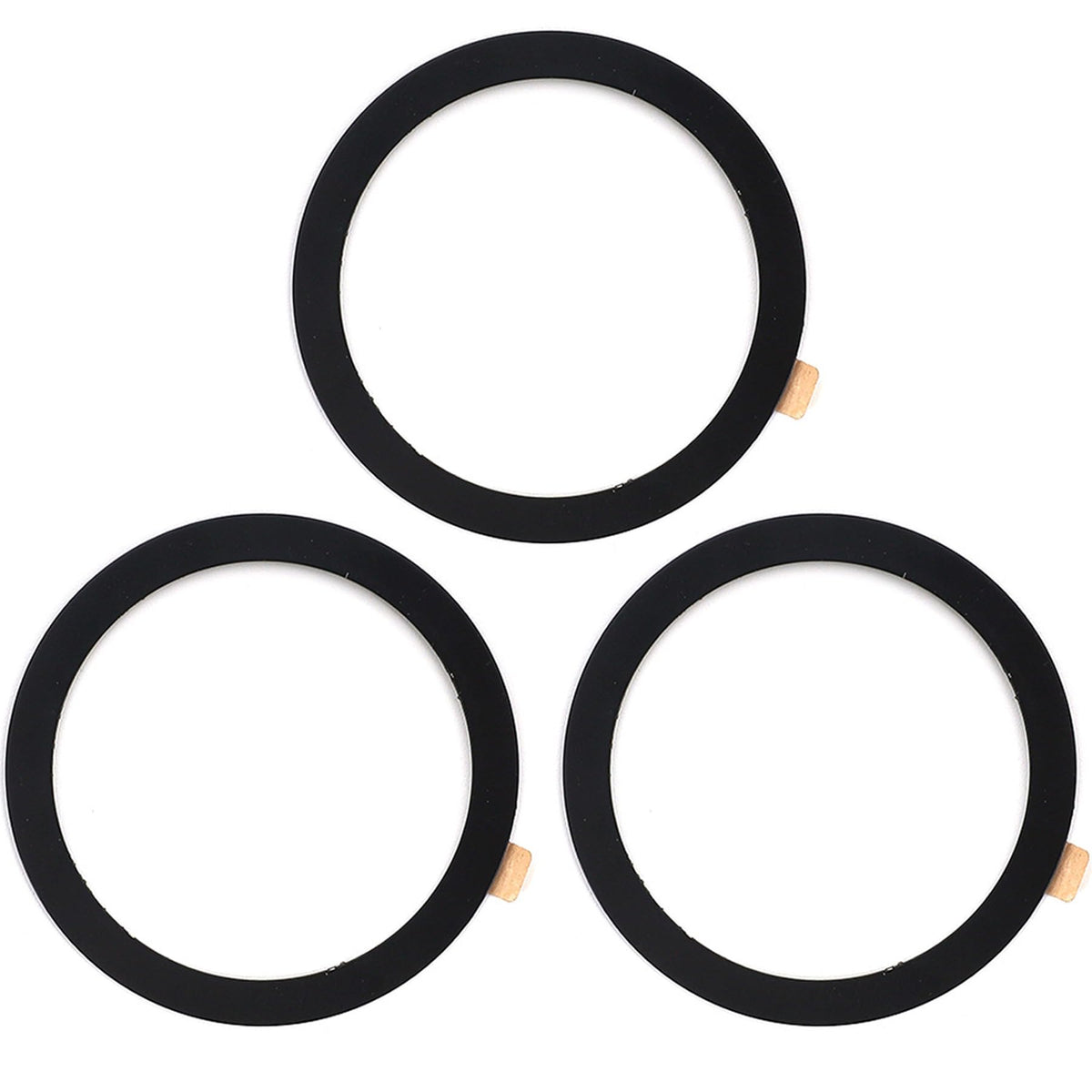 TENOC Universal Metal Ring Sticker for Magnetic Charger Compatible with iPhone/Samsung/Android All Cellphones, Magnetic Mount/Phone Holder Conversion Accessories, 3Pcs, Black