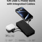 Belkin Portable Charger Power Bank for iPhone/Android - 10,000mAh, 23W Battery Pack for Phone with Integrated USB-C, Lightning Cables - Pass-Through Capability, Charge 2 Devices at Once