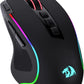 Redragon M612 Predator RGB Gaming Mouse, 8000 DPI Wired Optical Mouse with 11 Programmable Buttons & 5 Backlit Modes, Software Supports DIY Keybinds Rapid Fire Button