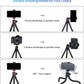 ULANZI Camera Tripod, Mini Flexible Stand w Hidden Phone Holder w Cold Shoe Mount, 1/4'' Screw f Magic Arm, Universal f iPhone 17 16 15 14 Pro Max XS Max X Samsung Canon Nikon Sony DJ Pocket 3 Cameras