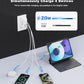 4 in 1 Retractable Wall Charger with Dual Cables,40W Retractable Phone Charger Wall Plug with Dual USB Ports,20W USB C Chargers Block Fast Charging for iPhone 17 16 15 14 13,LG, Galaxy S24 23,Pixel