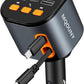 Retractable Car Charger,5 in 1 Fast Cars Phone Charger 90W,Bluetooth 5.3 FM Transmitter Adapter,Handsfree Call,2 Retractable Cables and USB Chargers for iPhone17/16 15/14/13