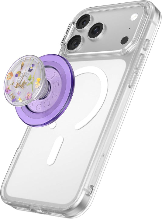 PopSockets Phone Grip with Expanding Kickstand, Adhesive Grip, Cute PopSockets - Purple Fields